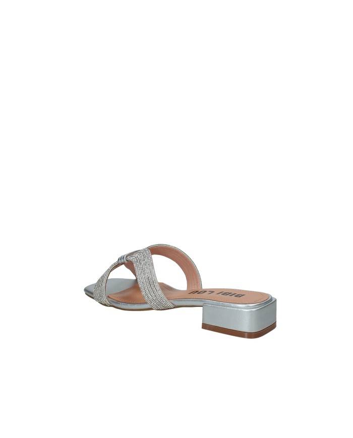 Bibi Lou 939z00hg Sandali scalzati bassi in pelle e strass Argento