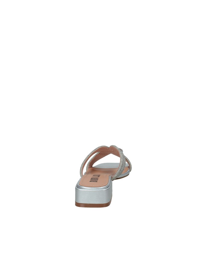 Bibi Lou 939z00hg Sandali scalzati bassi in pelle e strass Argento