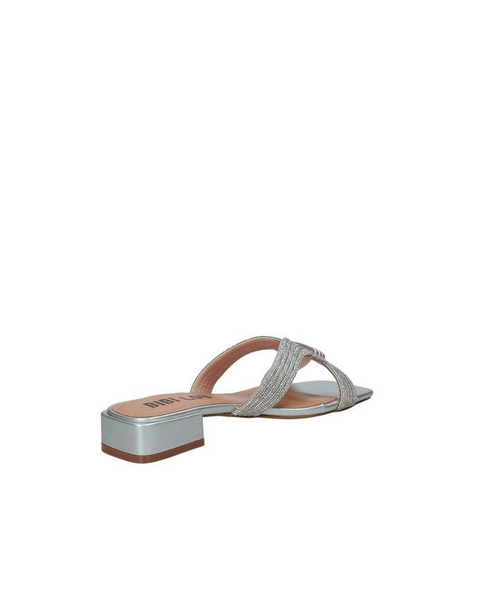 Bibi Lou 939z00hg Sandali scalzati bassi in pelle e strass Argento