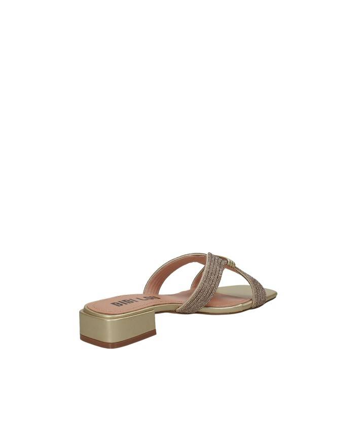 Bibi Lou 939z00hg Sandali scalzati bassi in pelle e strass Oro