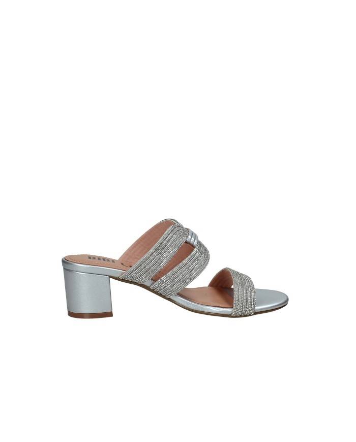 Bibi Lou 940z00hg Sandalo scalzato in pelle e strass Argento