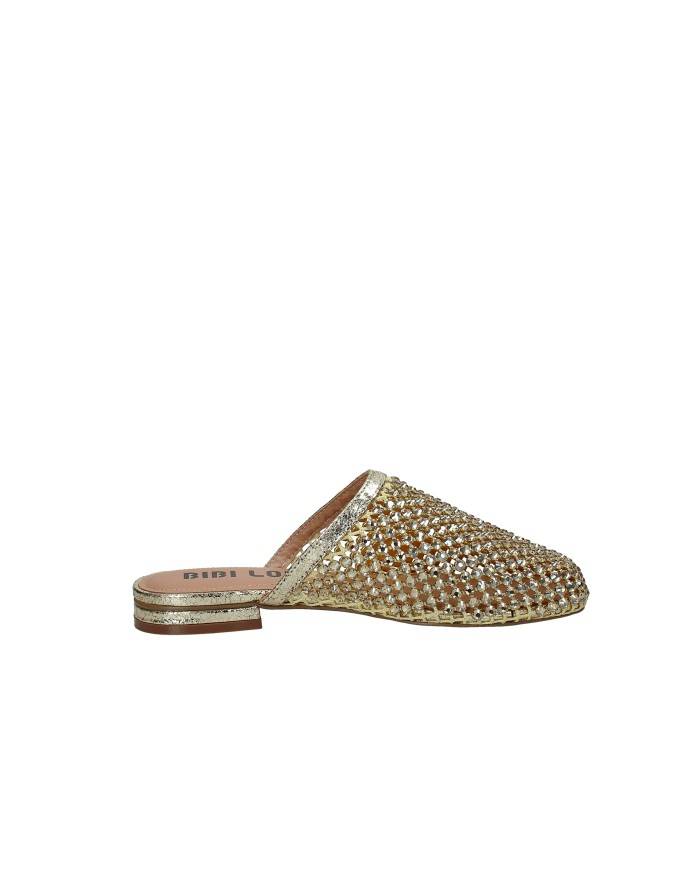 Bibi Lou 953z00hg Sabot bassi da donna in rete e strass Oro
