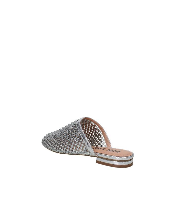 Bibi Lou 953z00hg Sabot bassi da donna in rete e strass Argento