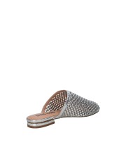Bibi Lou 953z00hg Sabot bassi da donna in rete e strass Argento