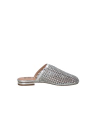 Bibi Lou 953z00hg Sabot bassi da donna in rete e strass Argento