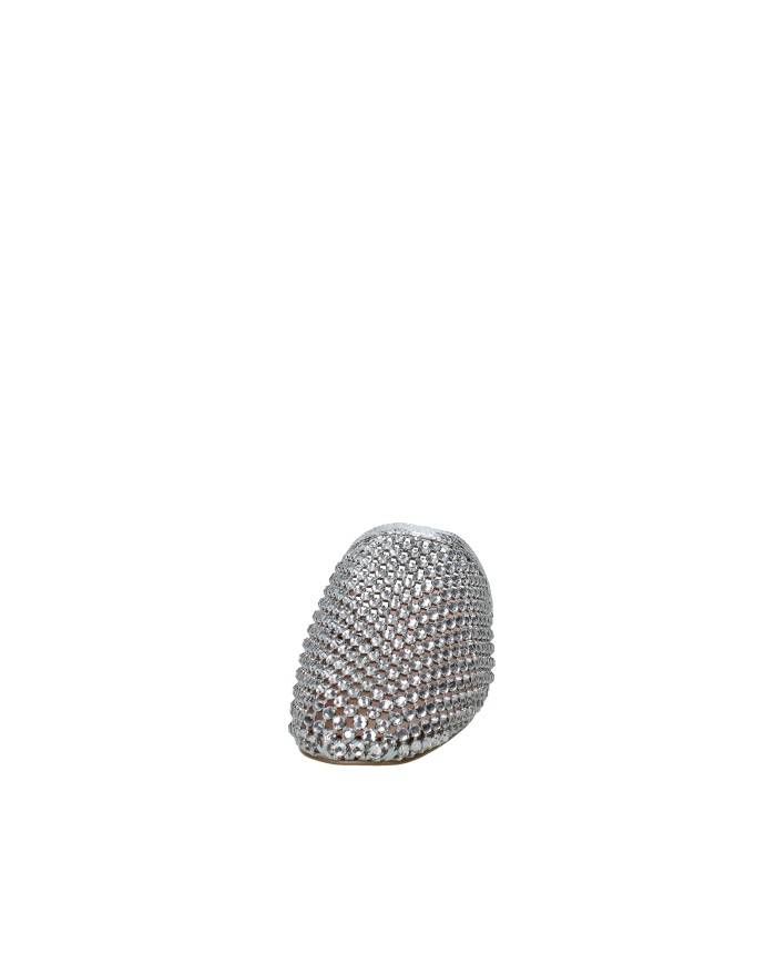 Bibi Lou 953z00hg Sabot bassi da donna in rete e strass Argento