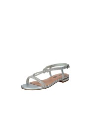 Bibi Lou 956z00hg Sandalo basso con microstrass in pelle Argento