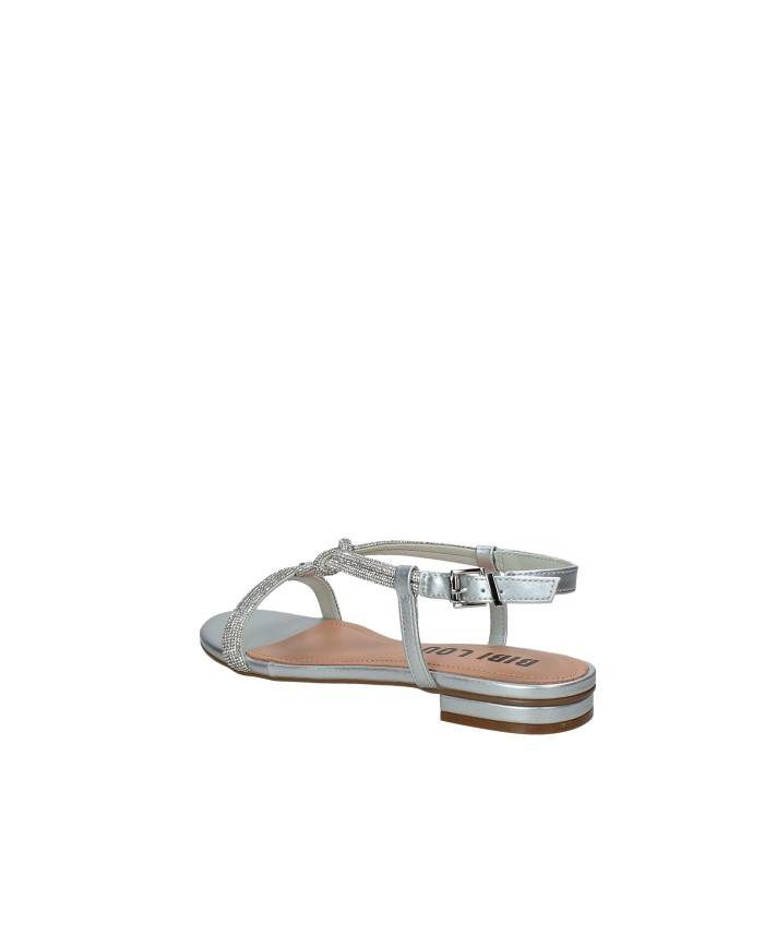 Bibi Lou 956z00hg Sandalo basso con microstrass in pelle Argento