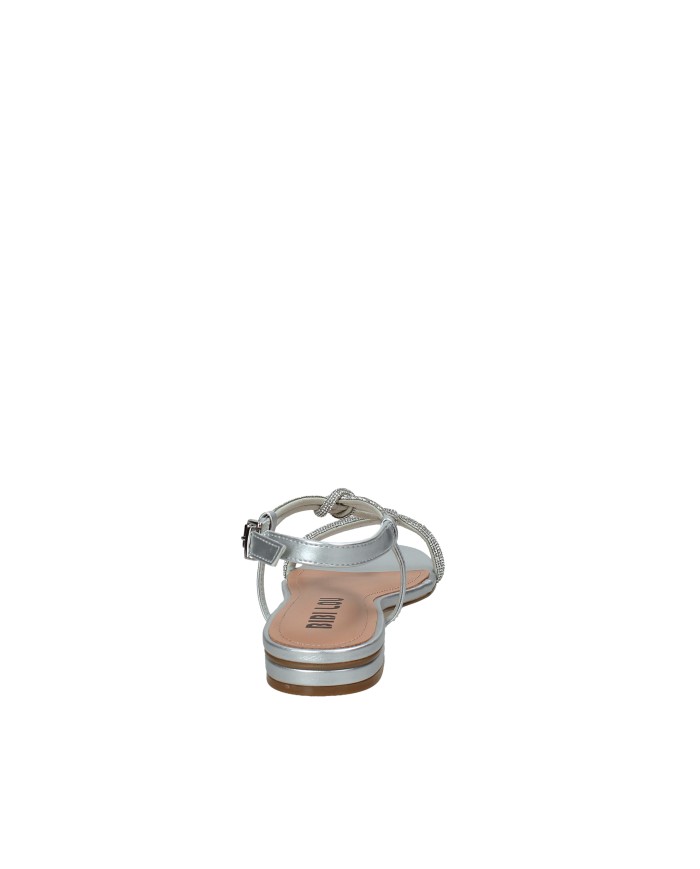 Bibi Lou 956z00hg Sandalo basso con microstrass in pelle Argento