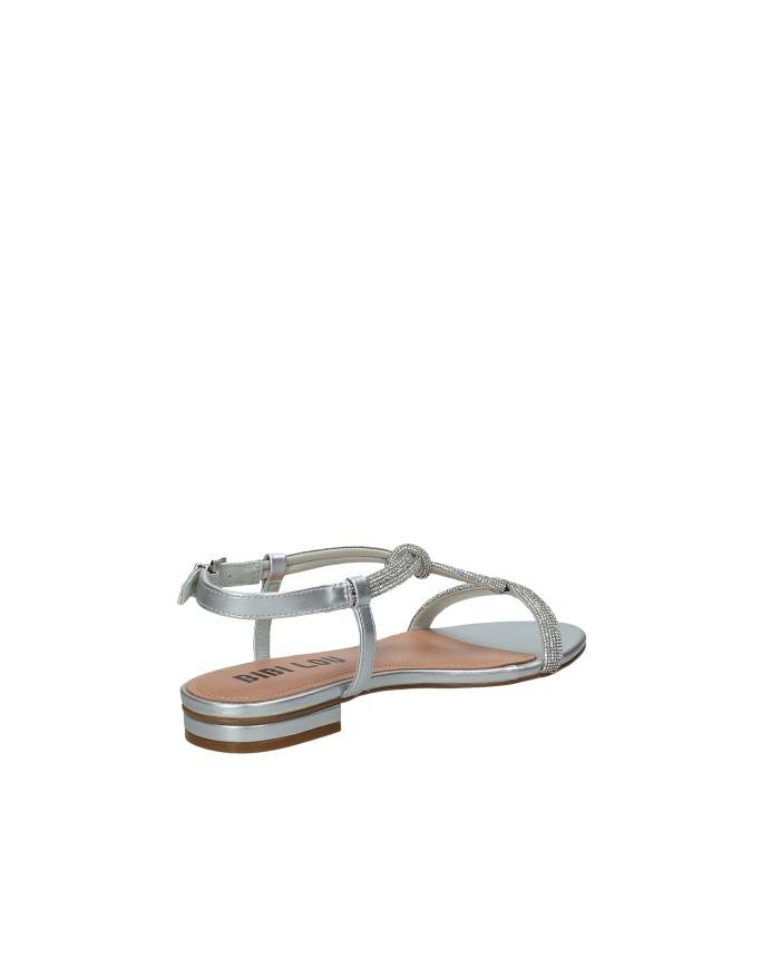 Bibi Lou 956z00hg Sandalo basso con microstrass in pelle Argento