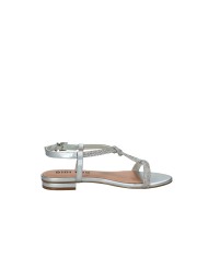 Bibi Lou 956z00hg Sandalo basso con microstrass in pelle Argento