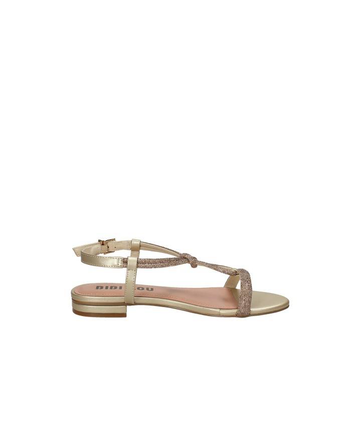 Bibi Lou 956z00hg Sandalo basso con microstrass in pelle Oro
