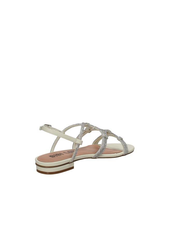 Bibi Lou 957z00hg Sandali bassi in pelle e tessuto Off White