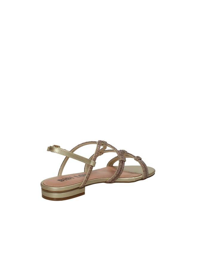 Bibi Lou 957z00hg Sandali bassi in pelle e tessuto Oro