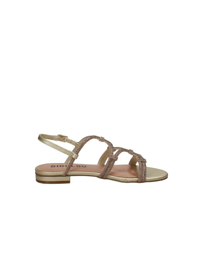 Bibi Lou 957z00hg Sandali bassi in pelle e tessuto Oro