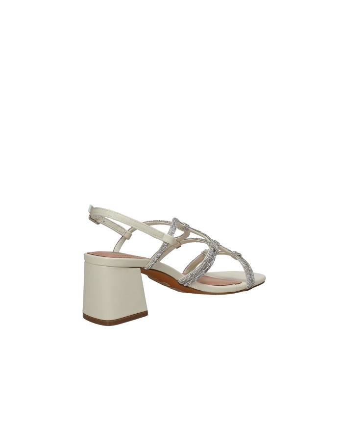 Bibi Lou 958z00hg Sandali alti in maglia e strass Off White