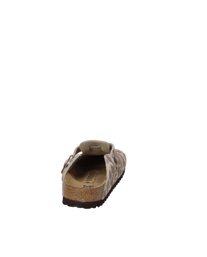 Birkenstock Boston.1033324 Sandalo basso Boston in camoscio stampato Leopardo