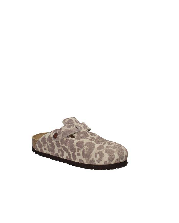 Birkenstock Boston.1033324 Sandalo basso Boston in camoscio stampato Leopardo
