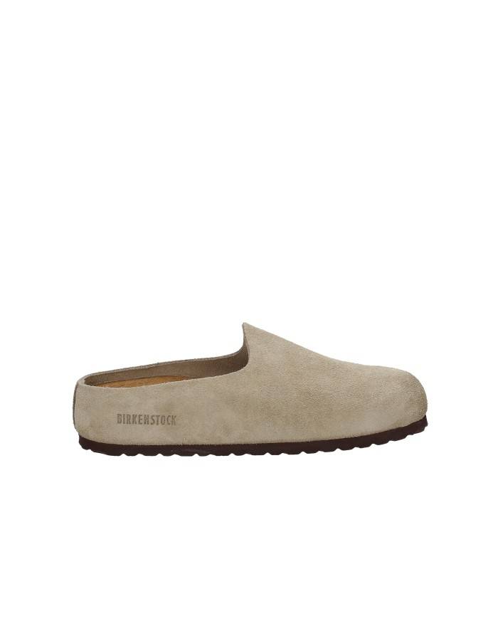 Birkenstock Amsterdam.1032550 Sabot semi chiuso in pelle scamosciata Taupe