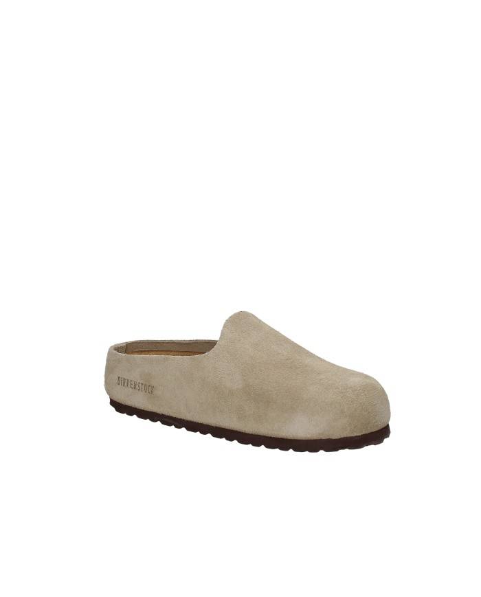 Birkenstock Amsterdam.1032550 Sabot semi chiuso in pelle scamosciata Taupe