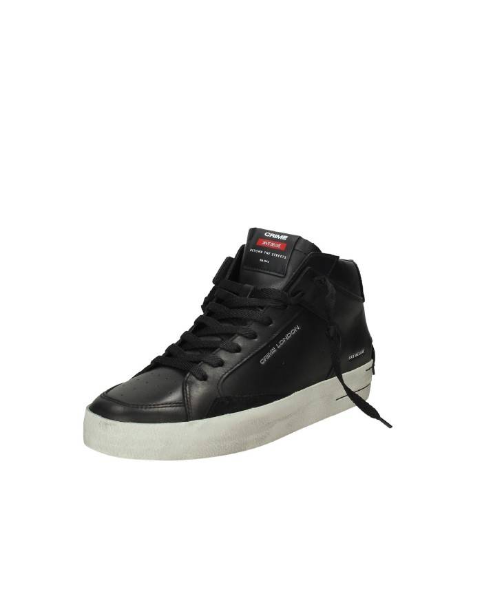 Crime London SKATE Mid.18152 Sneaker alta in pelle di vitello Nero