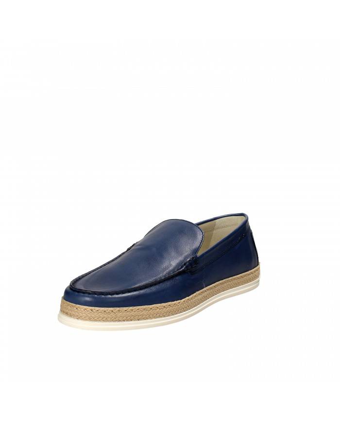 Rossano Bisconti Mocassino in pelle Blu 357-01 Nuova Collezione Ros...