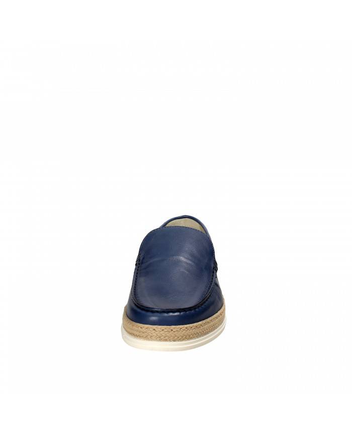 Rossano Bisconti Mocassino in pelle Blu 357-01 Nuova Collezione Ros...