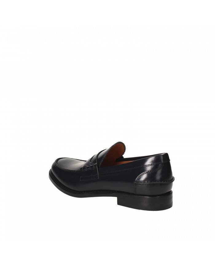 Rossi Mocassino suola in cuoio in pelle spazzolata Blu 5316 Nuova C...