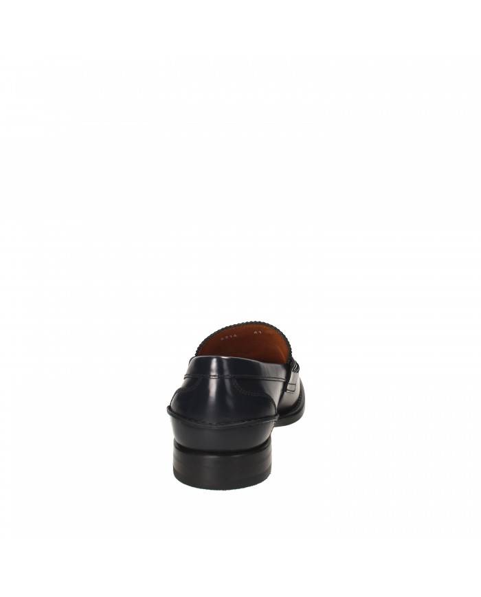 Rossi Mocassino suola in cuoio in pelle spazzolata Blu 5316 Nuova C...