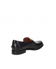 Rossi Mocassino suola in cuoio in pelle spazzolata Blu 5316 Nuova C...