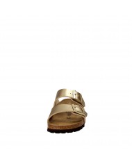Birkenstock Sandalo in pelle laminata Oro ARIZONA.1016111 Nuova Col... Birkenstock Sandalo in pelle laminata Oro ARIZONA.1016111 Nuova Col...