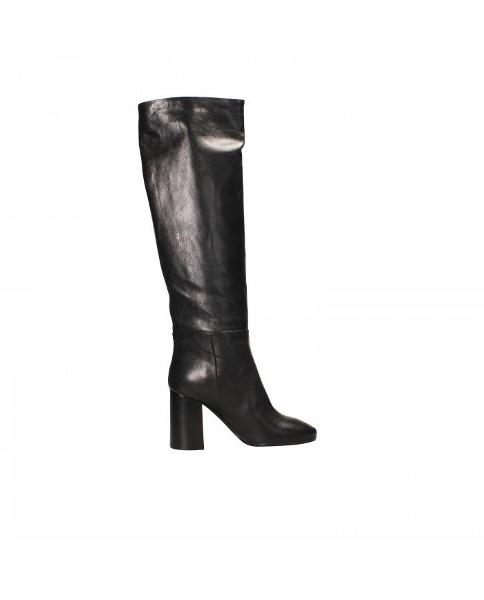 Bianca Di Stivale in pelle Nero C2850 Nuova Collezione Bianca Di
