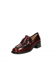 Bianca Di Mocassino in pelle spazzolata Bordeaux C345 Nuova Collezi...
