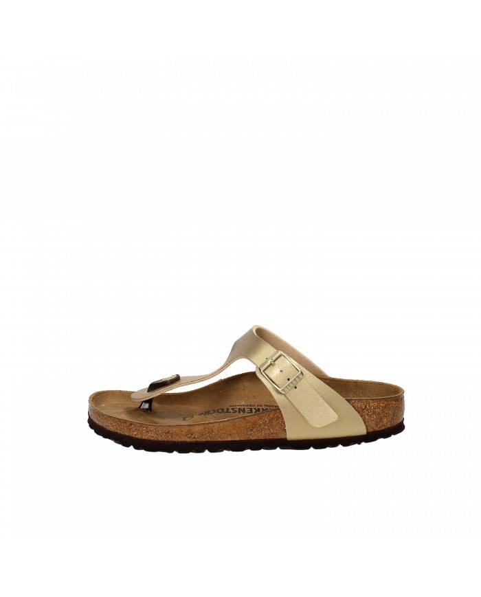 Birkenstock Infradito in pelle laminata Oro GIZEH.1016108 Nuova Col... Birkenstock Infradito in pelle laminata Oro GIZEH.1016108 Nuova Col...