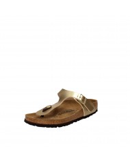 Birkenstock Infradito in pelle laminata Oro GIZEH.1016108 Nuova Col...