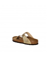 Birkenstock Infradito in pelle laminata Oro GIZEH.1016108 Nuova Col...