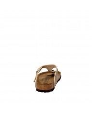 Birkenstock Infradito in pelle laminata Oro GIZEH.1016108 Nuova Col...