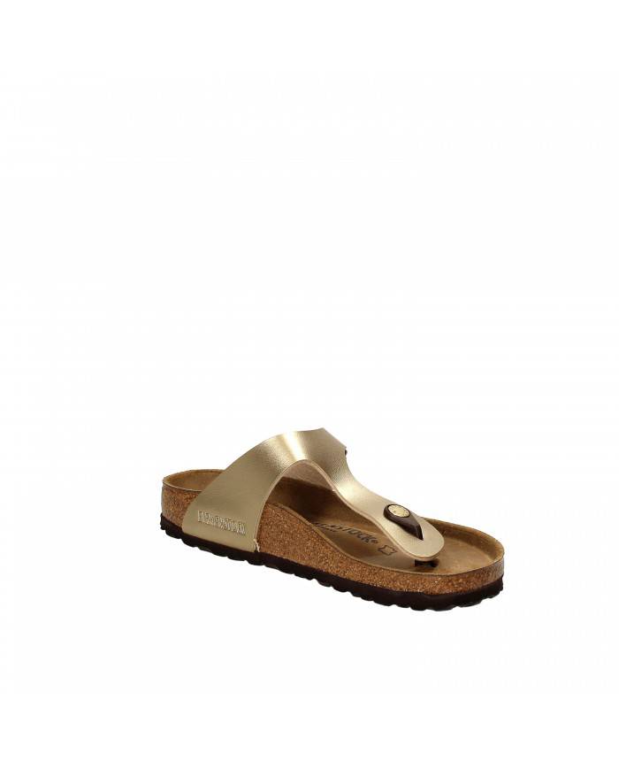 Birkenstock Infradito in pelle laminata Oro GIZEH.1016108 Nuova Col... Birkenstock Infradito in pelle laminata Oro GIZEH.1016108 Nuova Col...