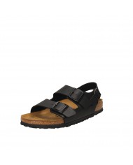 Birkenstock Sandalo in pelle Nero MILANO.034793 Nuova Collezione Bi...