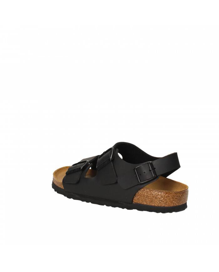 Birkenstock Sandalo in pelle Nero MILANO.034793 Nuova Collezione Bi...