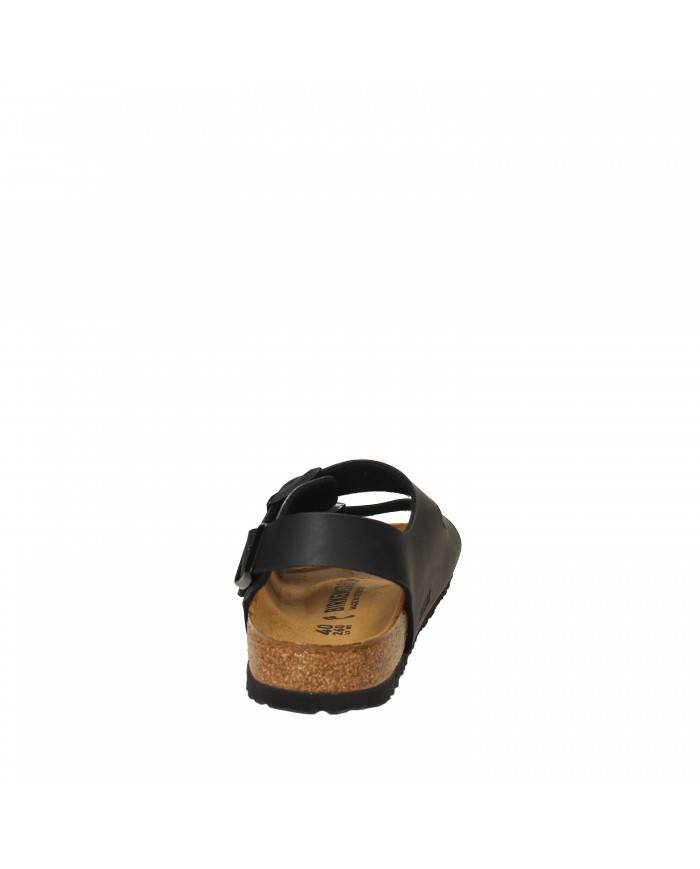 Birkenstock Sandalo in pelle Nero MILANO.034793 Nuova Collezione Bi...