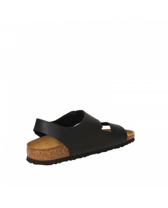 Birkenstock Sandalo in pelle Nero MILANO.034793 Nuova Collezione Bi...