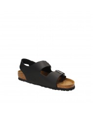 Birkenstock Sandalo in pelle Nero MILANO.034793 Nuova Collezione Bi...