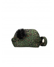 Gum Design Clutch in tessuto animalier Verde Militare Nuova Collezi...
