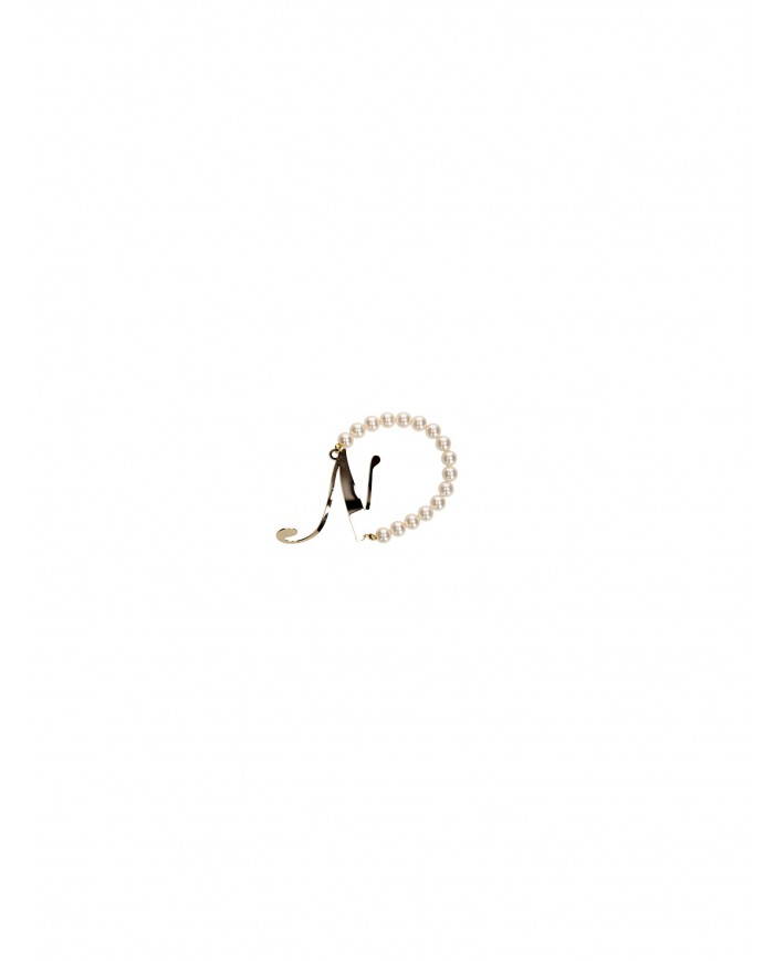Mafra Bijoux Bracciale con perle lettera N Perla R351.N Nuova Colle...