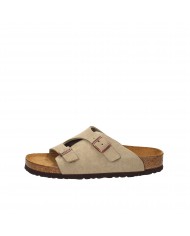 Birkenstock Sandalo Soft Footbed in camoscio Taupe Zurich.1009533 N...