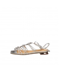 Miss Unique Sandalo in pelle laminata Argento 1602 Nuova Collezione...