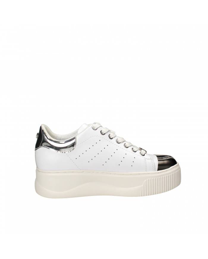 Cult Sneaker in pelle con punta metallica Bianco CLW316207 Nuova Co...