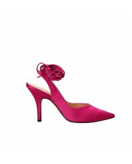 Bianca Di Slingback in raso Fucsia D149 Nuova Collezione Bianca Di