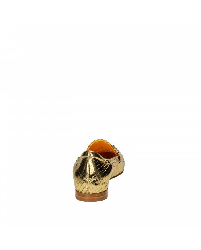 Mara Bini Mocassino laminato effetto pitonato Oro N106 Nuova Collez...